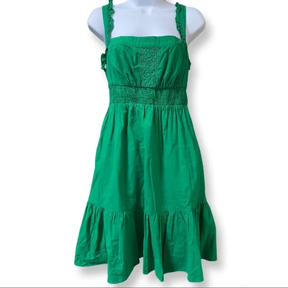 Maeve | Dresses | Anthropologie Maeve Emerald Green Dress W Square Neckline Empire  Waist | Poshmark